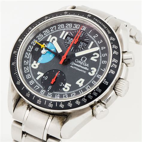 omega speedmaster michael schumacher 3810.61 automatic chronograph red watch|michael schumacher speedmaster.